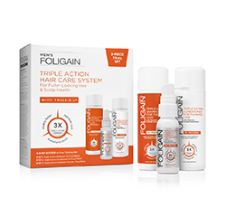 FOLIGAIN COMPLETE HAIR REGROWTH SYSTEM For Men with Trioxidil® (3-Piece Starter/Trial Set)