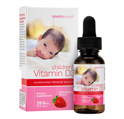 CHILDREN’S VITAMIN D3 LIQUID DROPS 10mcg (400 IU) (Strawberry) (Alcohol Free) (1 fl oz) 29.6ml