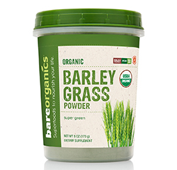 BareOrganics BARLEY GRASS POWDER (Raw Organic) (6oz) 170g